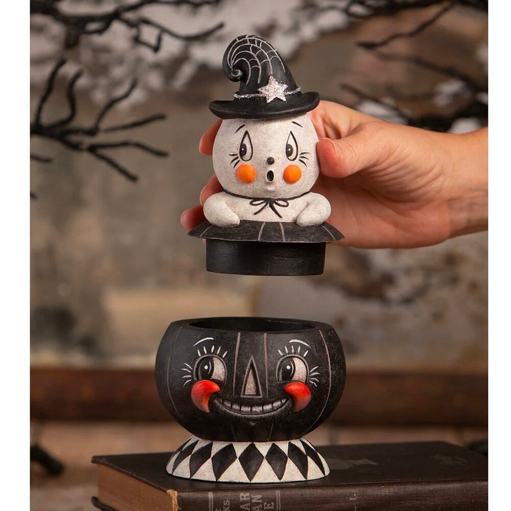 Bethany Lowe Johanna Parker Incognito Gus & Tito Ghost Halloween Container NEW - Picture 4 of 11